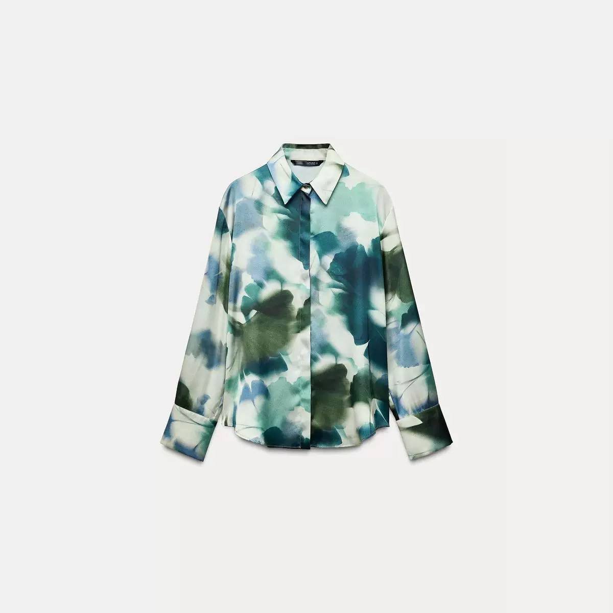 Satin Shirt - Flowery