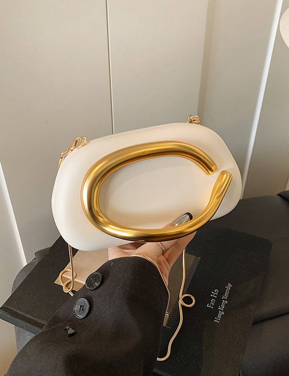 Clutch white bag