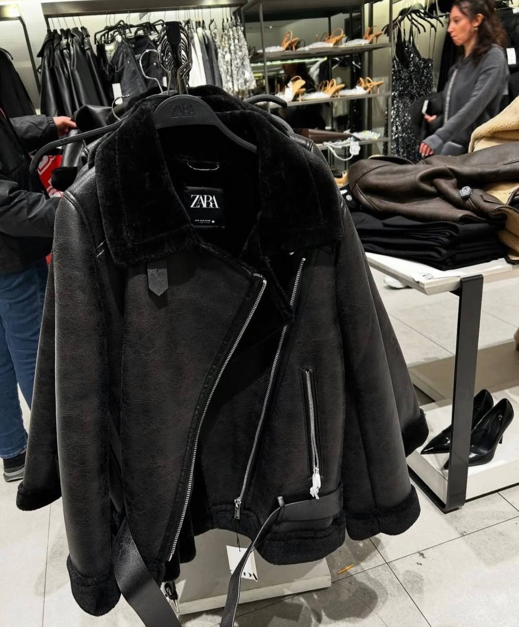 Z4RA ORIGINAL DOUBLE-FACED JACKET  DARK GREY