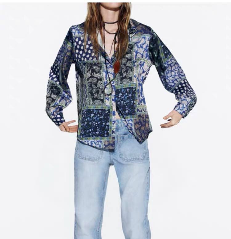 Satin Shirt - Flowery