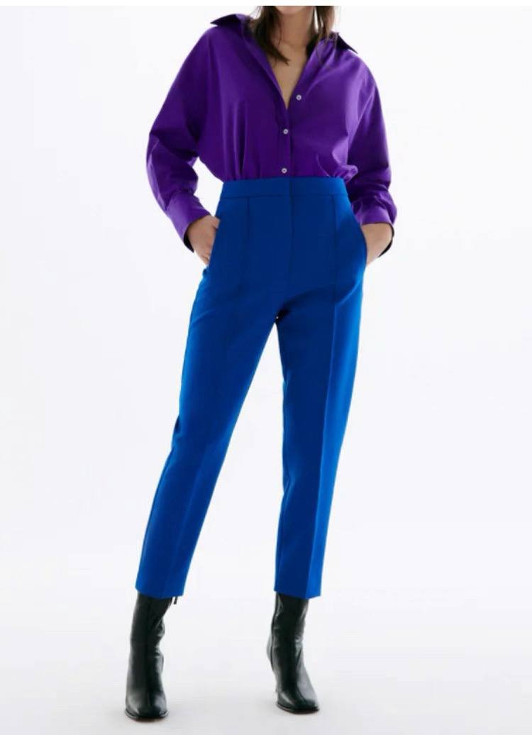 Purple poplin shirt
