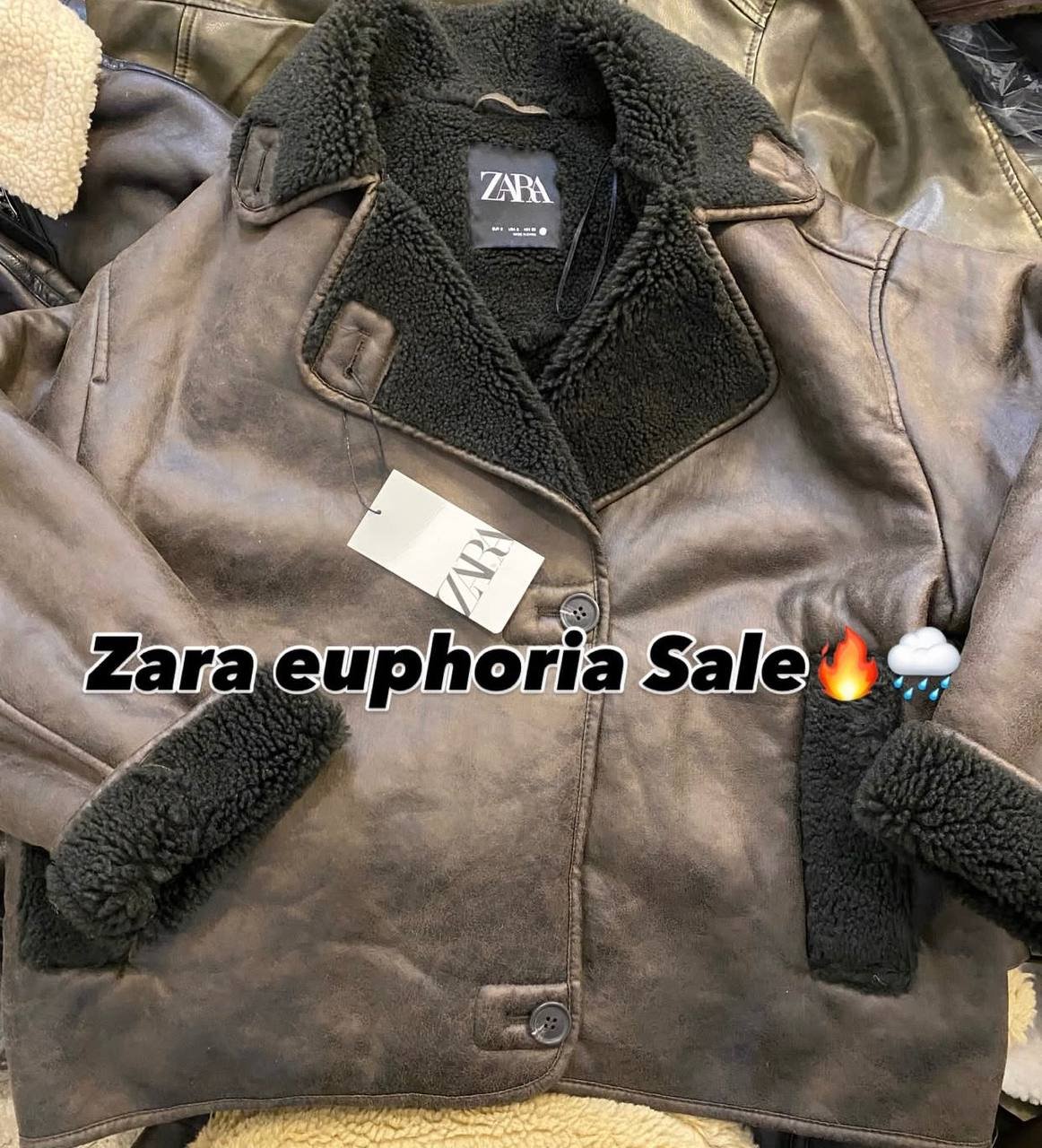 Z4RA ORIGINAL DOUBLE-FACED BROWN  JACKET