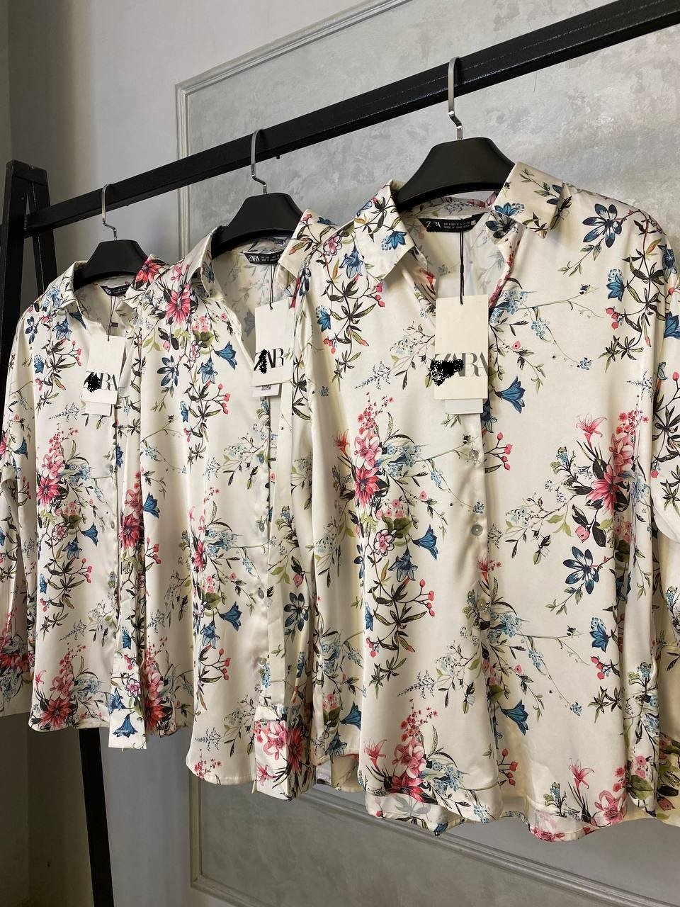 Satin Shirt - Flowery