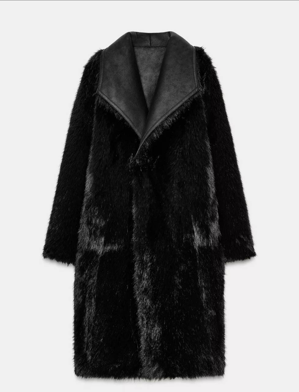 Z4RA FUR BLACK COAT