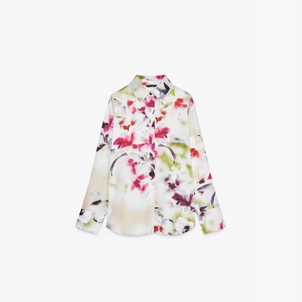 Satin Shirt - Flowery