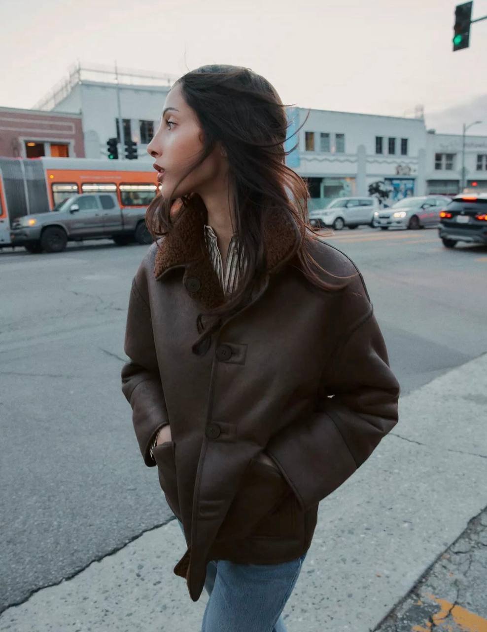 REVERSIBLE DOUBLE-FACED FAUX LEATHER JACKET