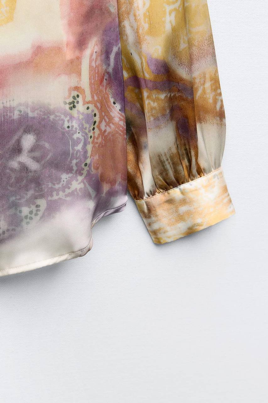 Satin Shirt - Flowery