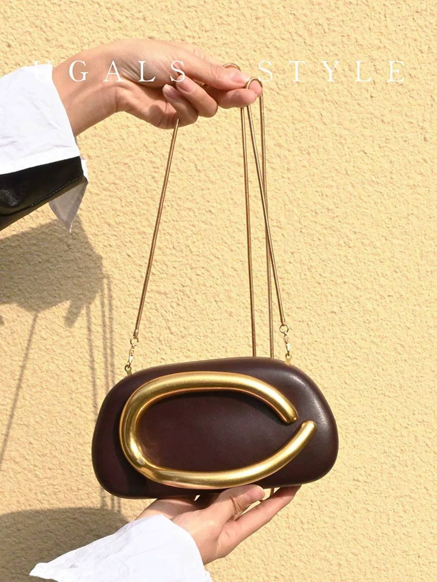 Burgundy clutch bag