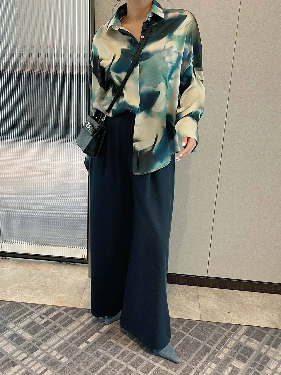 Satin Shirt - Flowery