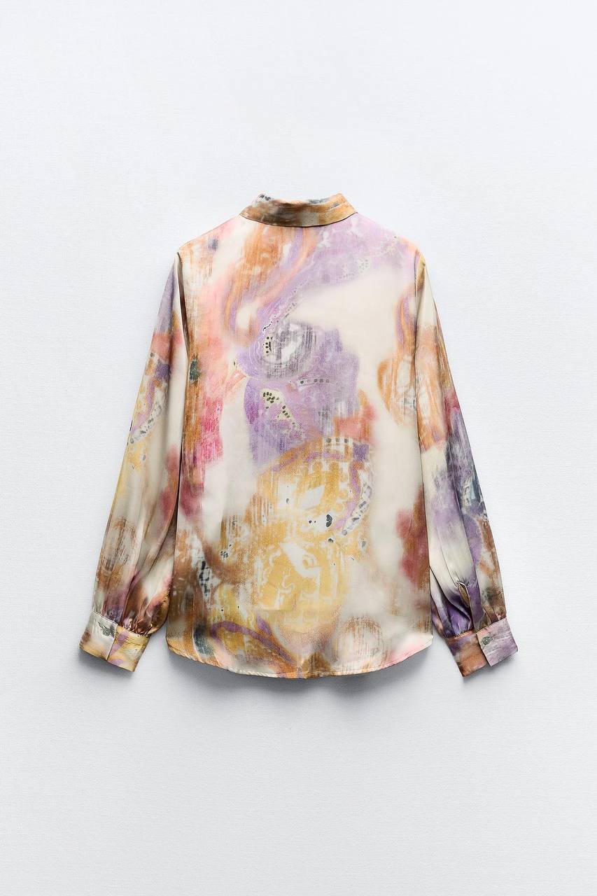 Satin Shirt - Flowery