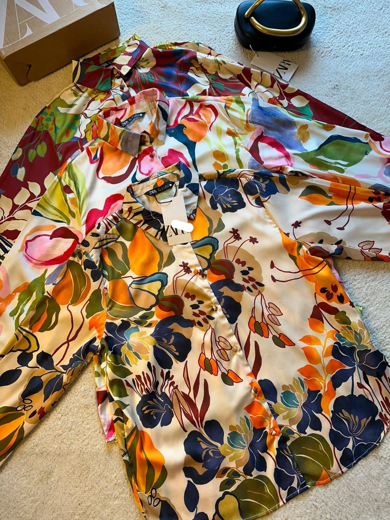 Satin Shirt - Flowery