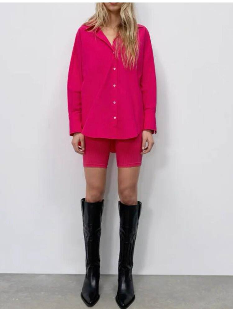 Fuchsia Poplin Shirt