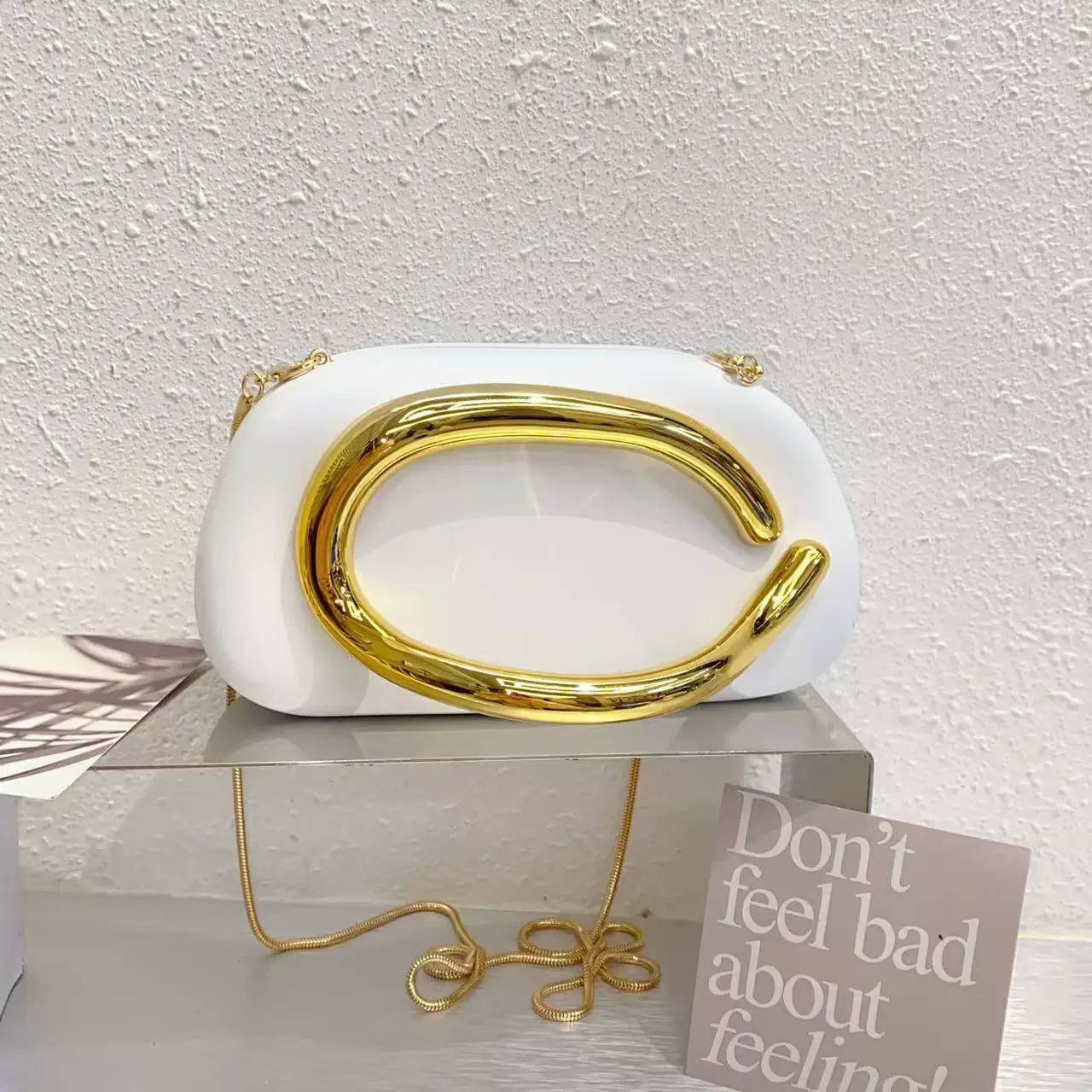 Clutch white bag
