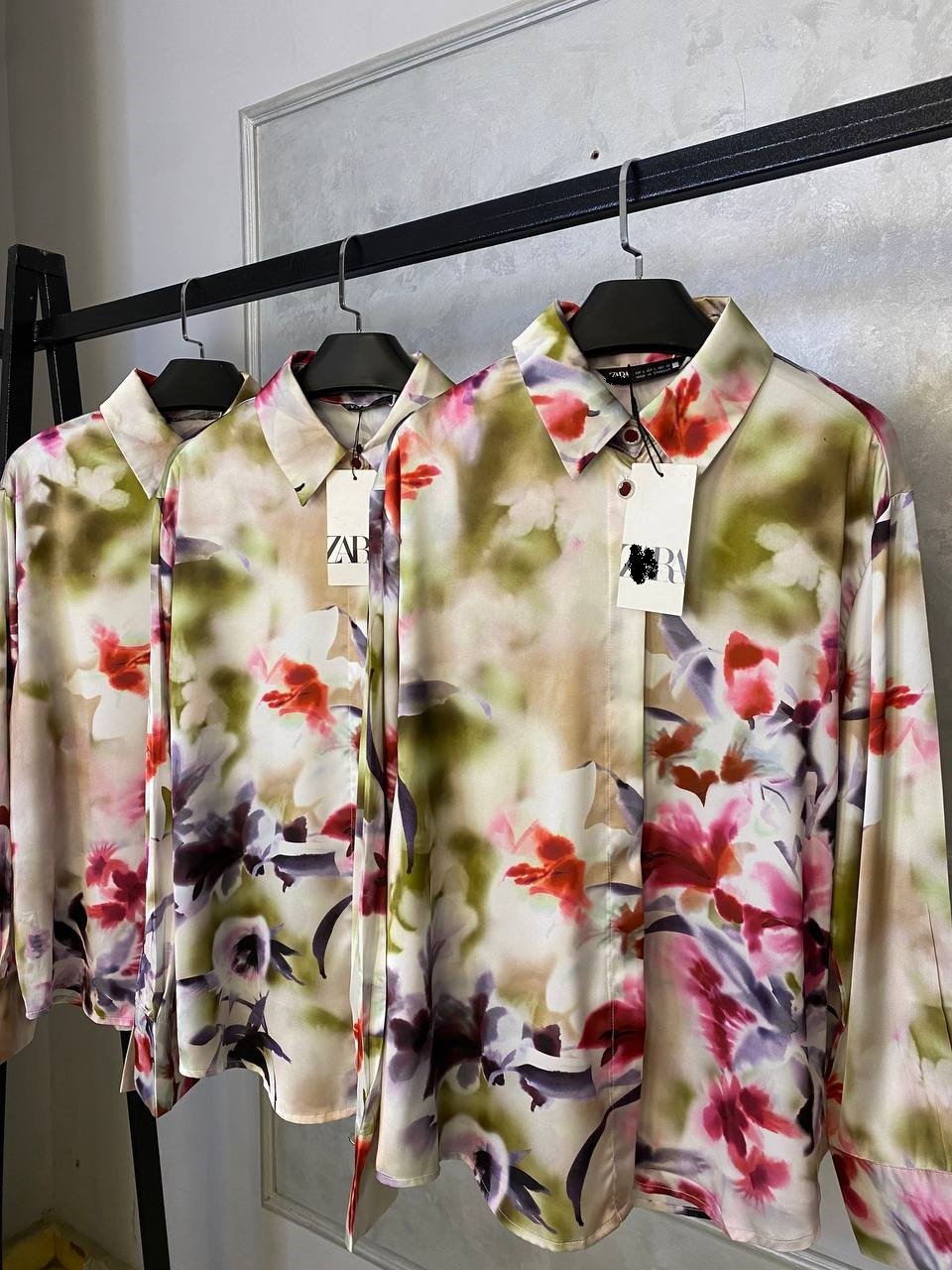 Satin Shirt - Flowery