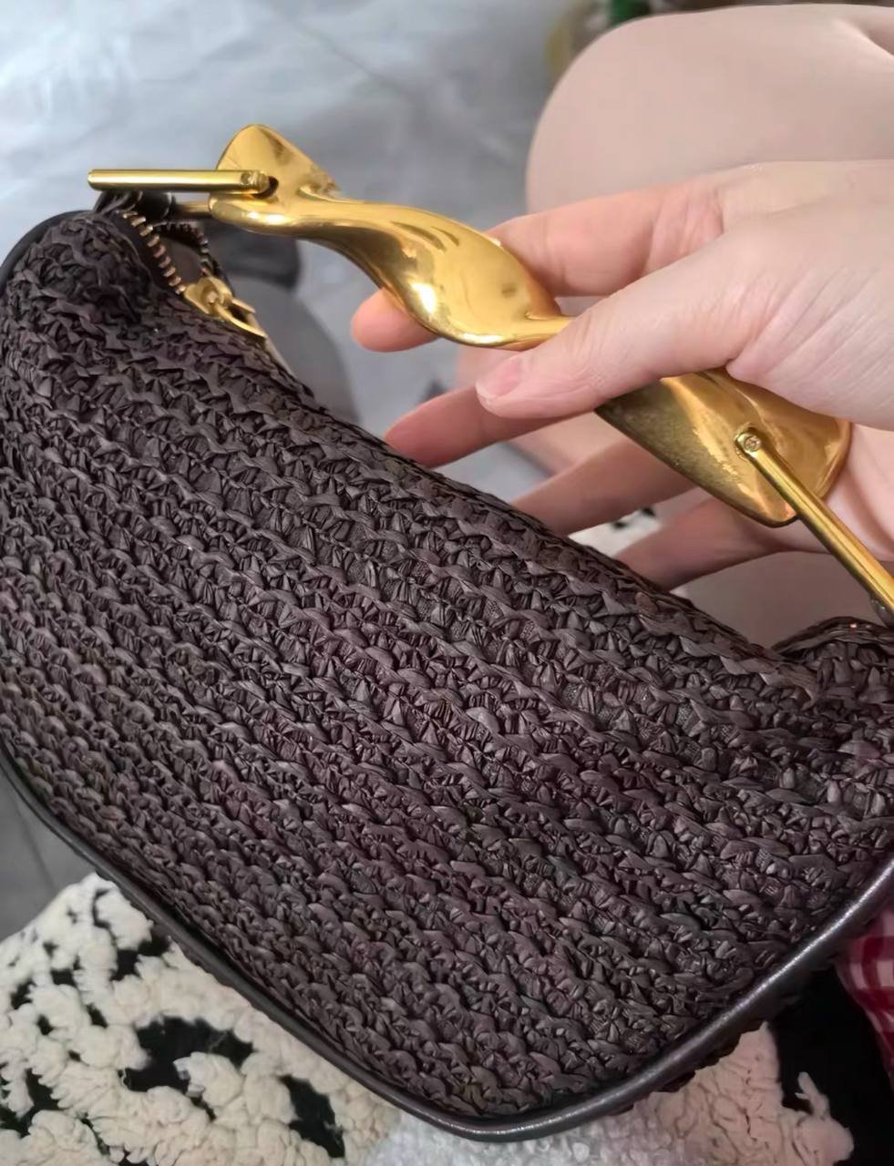 brown clutch bag
