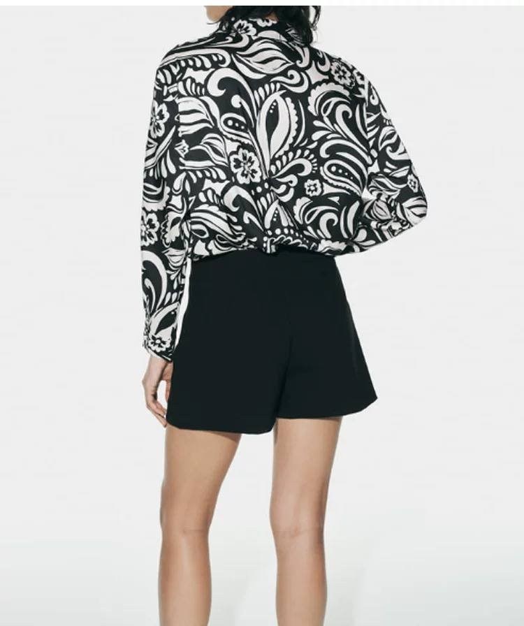 Satin Shirt -Flowery