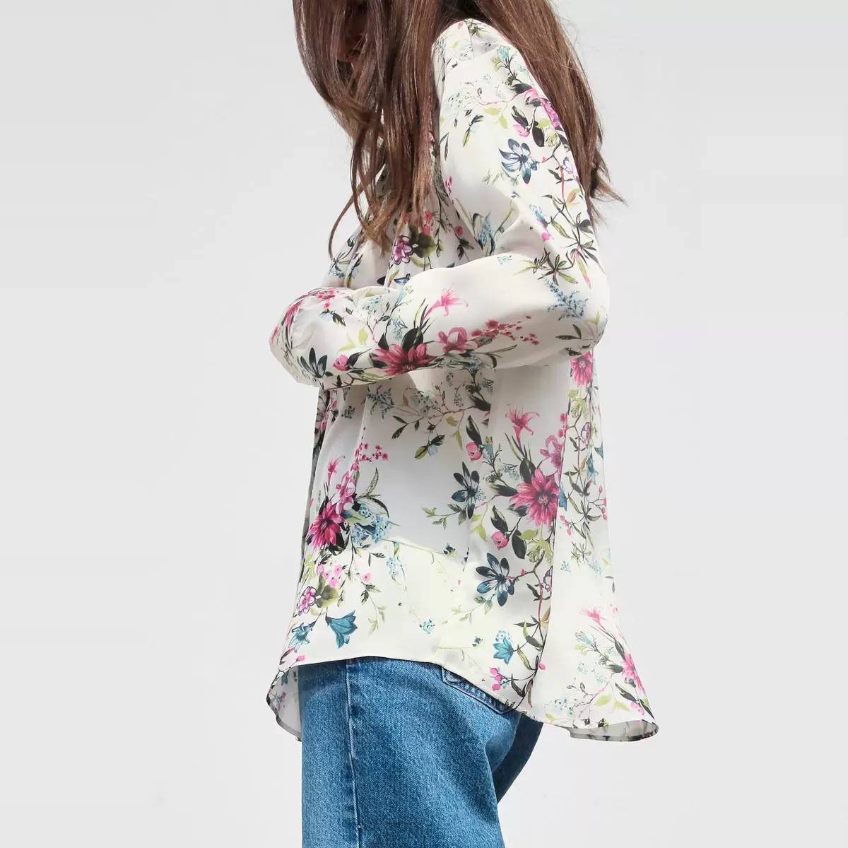 Satin Shirt - Flowery