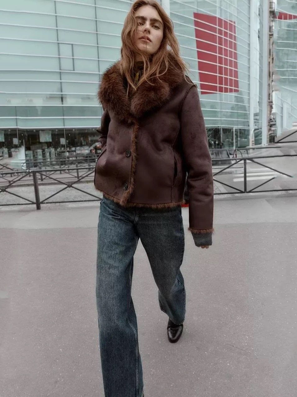 REVERSIBLE DOUBLE-FACED FAUX LEATHER JACKET