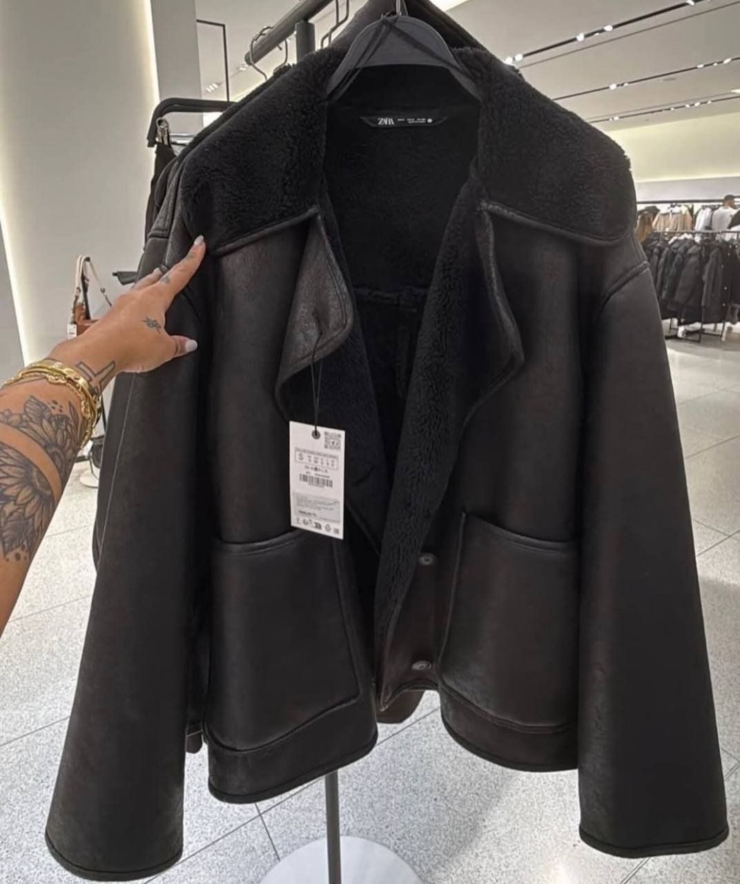 Z4RA ORIGINAL DOUBLE-FACED JACKET Black