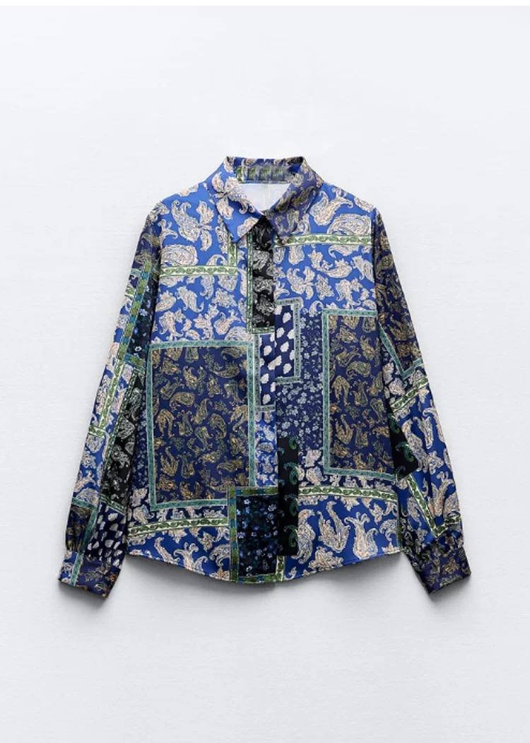 Satin Shirt - Flowery