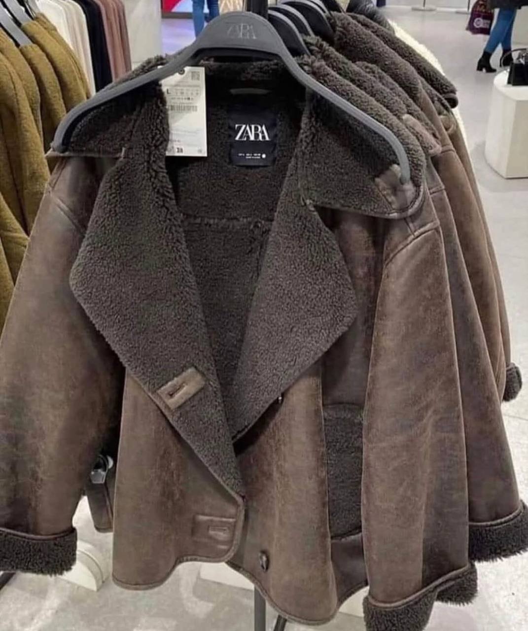 Z4RA ORIGINAL DOUBLE-FACED BROWN  JACKET