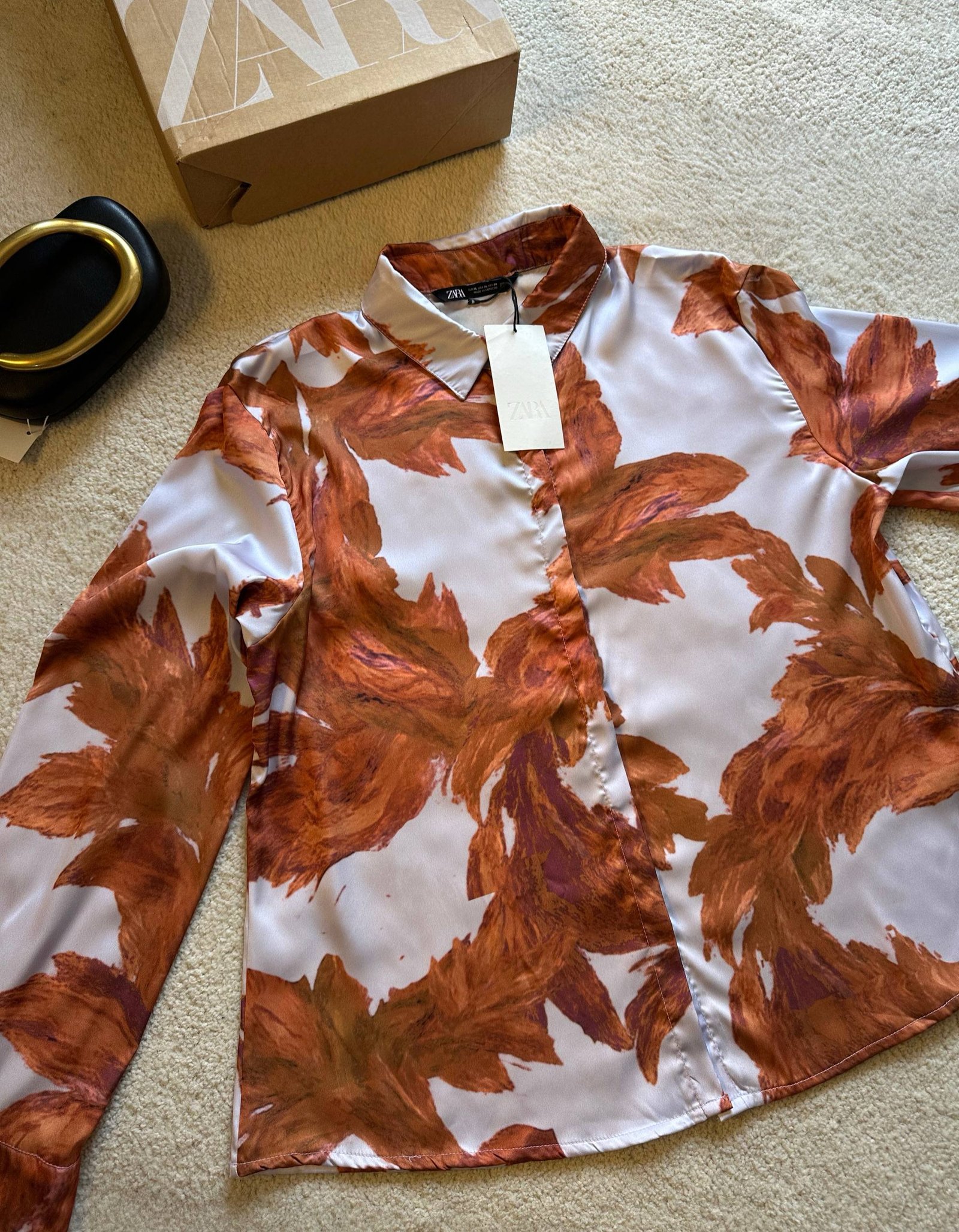 Satin Shirt - Flowery
