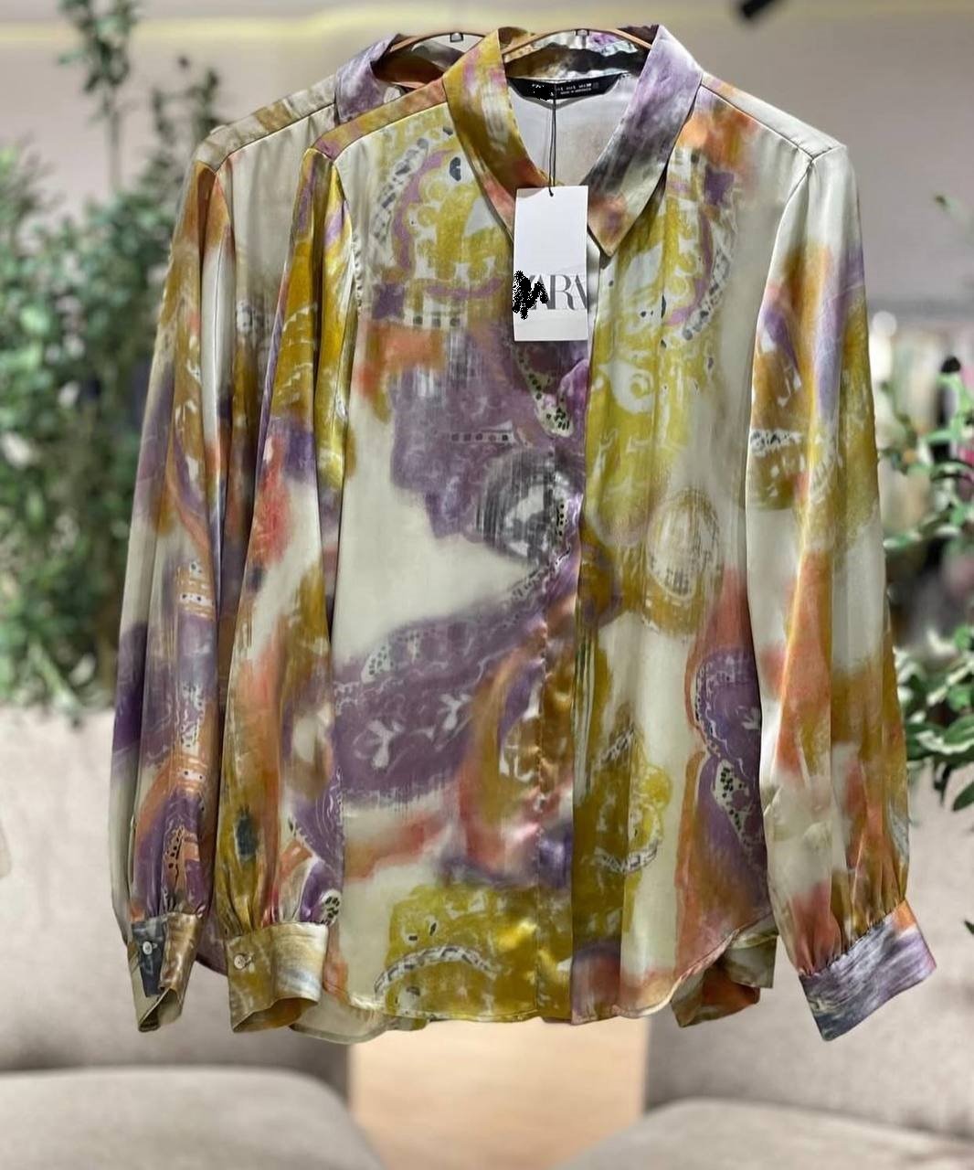 Satin Shirt - Flowery