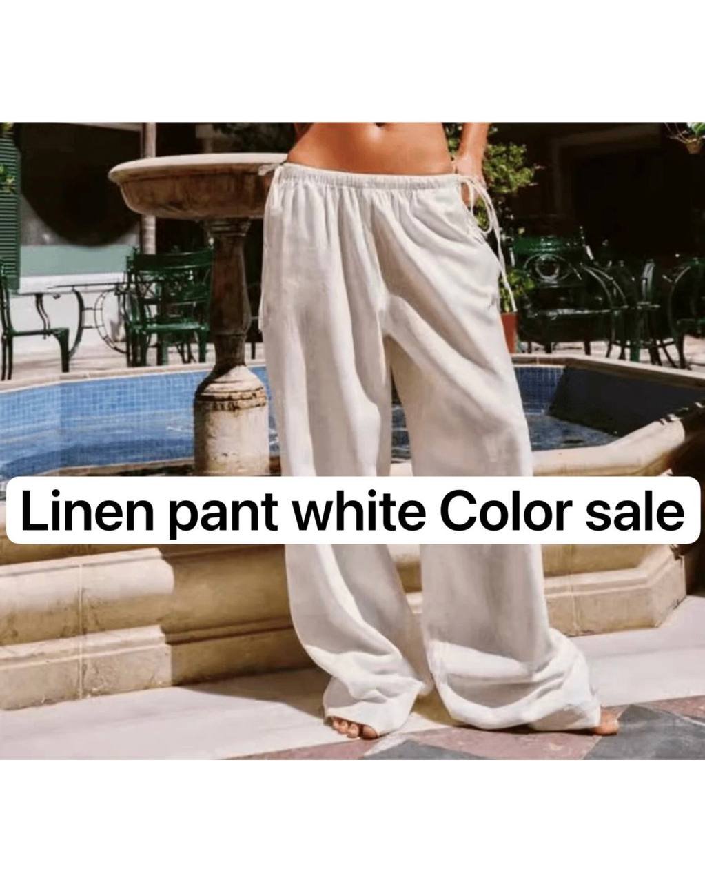 White Linen Pants Z4Ra Original
