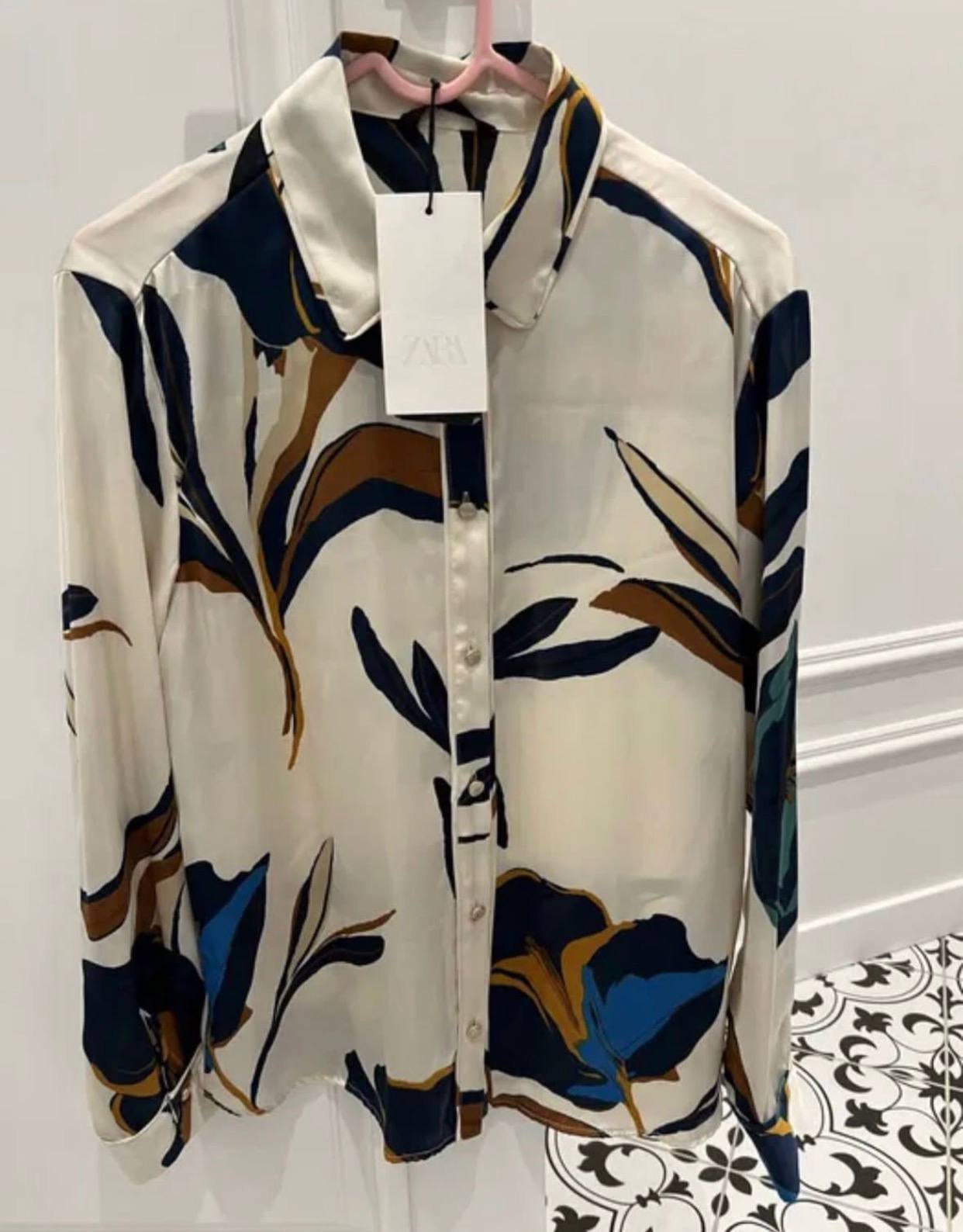 Satin Shirt - Flowery