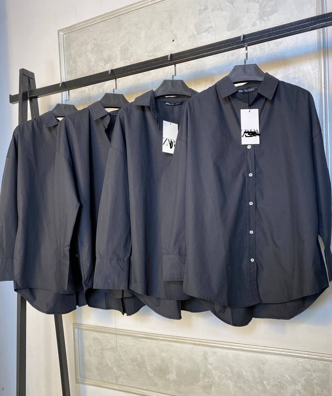 black poplin shirt
