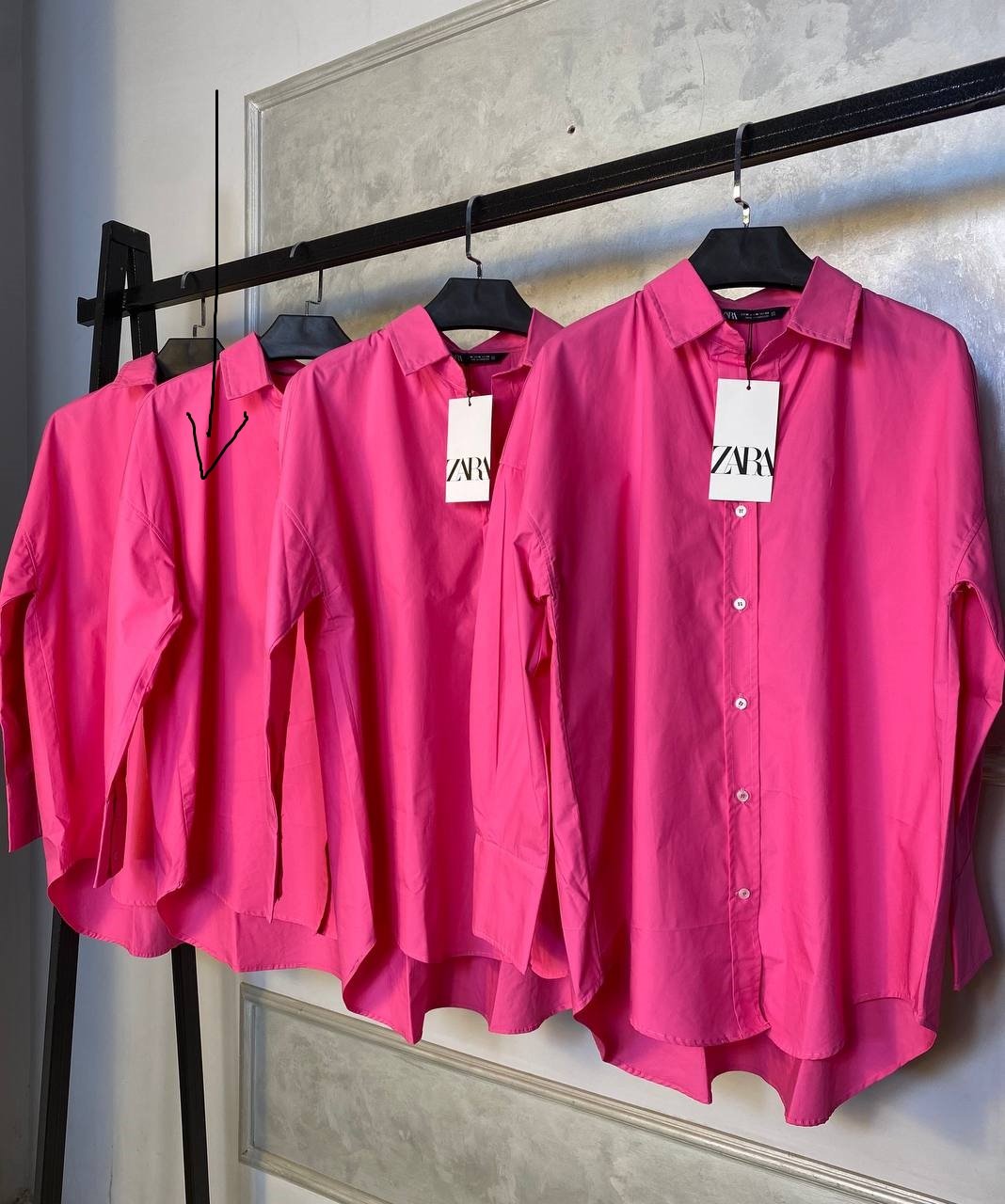 Pink poplin shirt