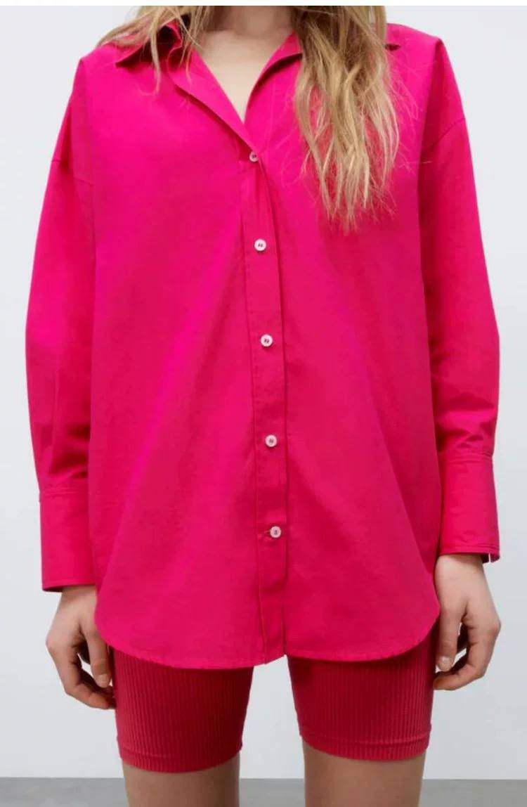 Fuchsia Poplin Shirt