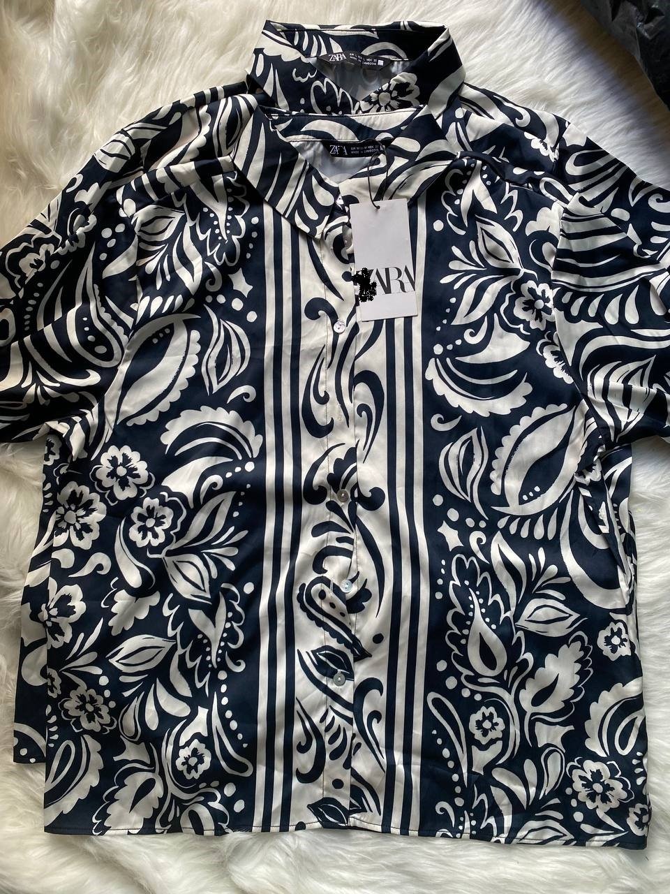 Satin Shirt -Flowery