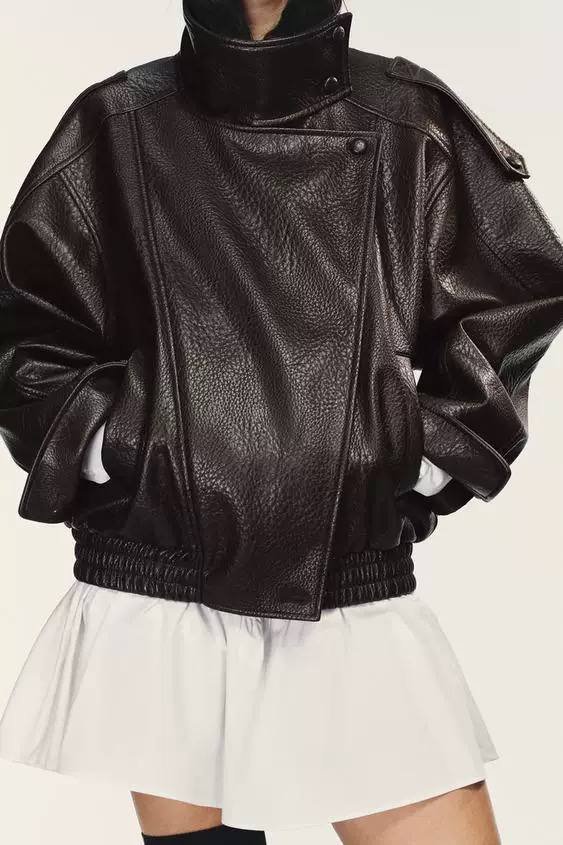 Z4RA ORIGINAL FAUX LEATHER BLACKJACKET