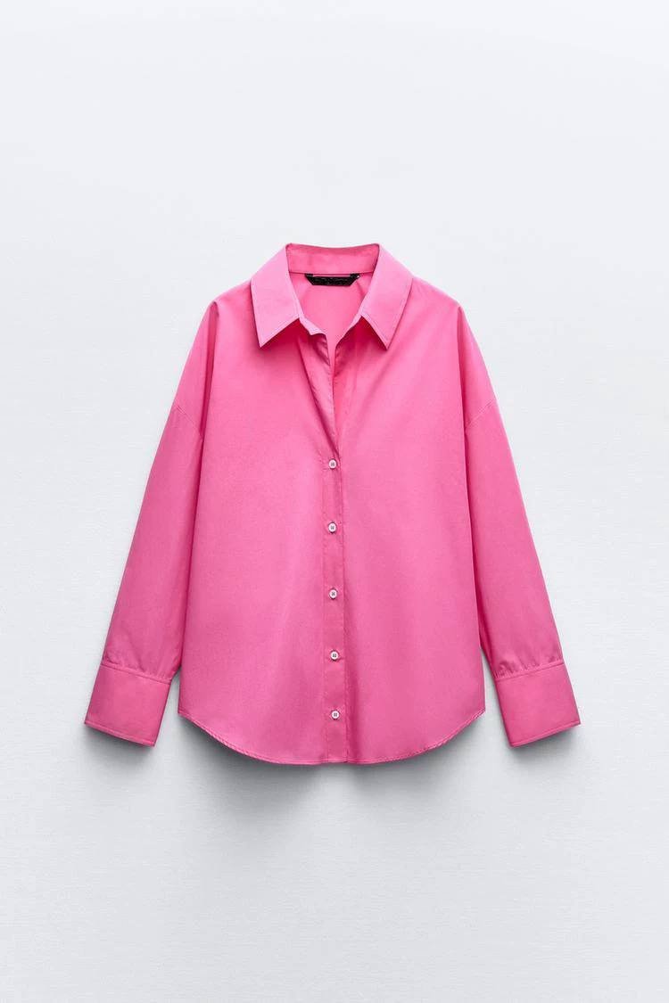 Pink poplin shirt