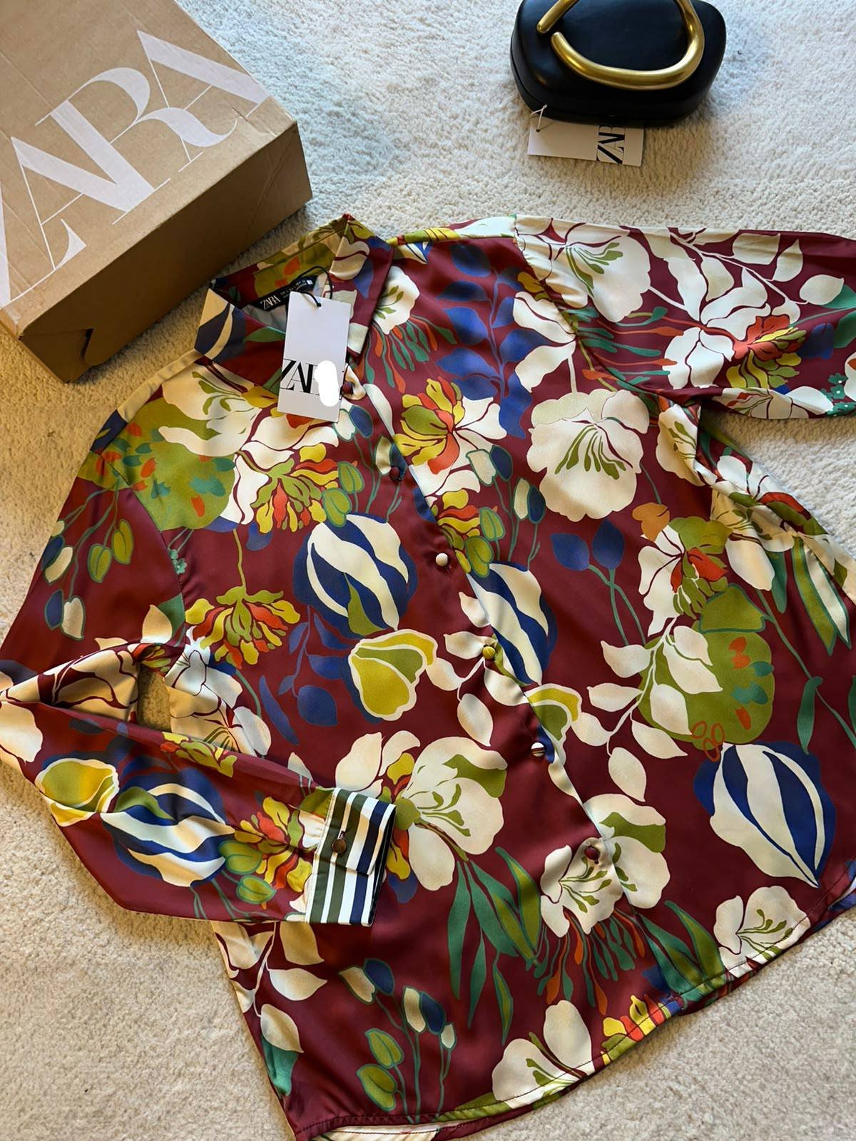 Satin Shirt - Flowery