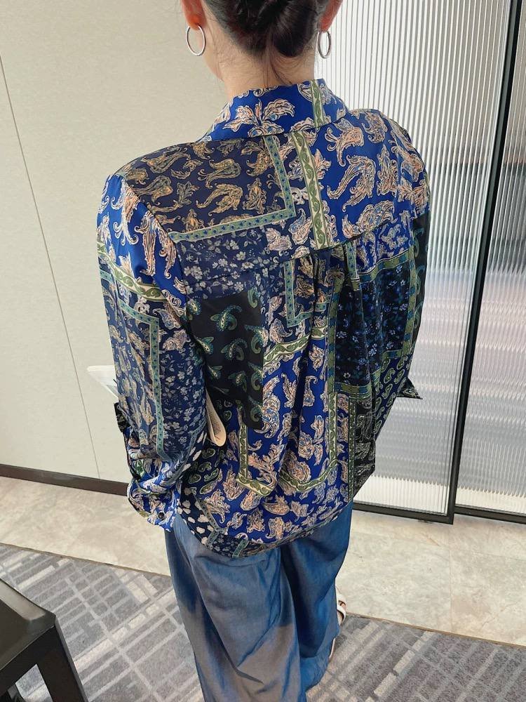 Satin Shirt - Flowery