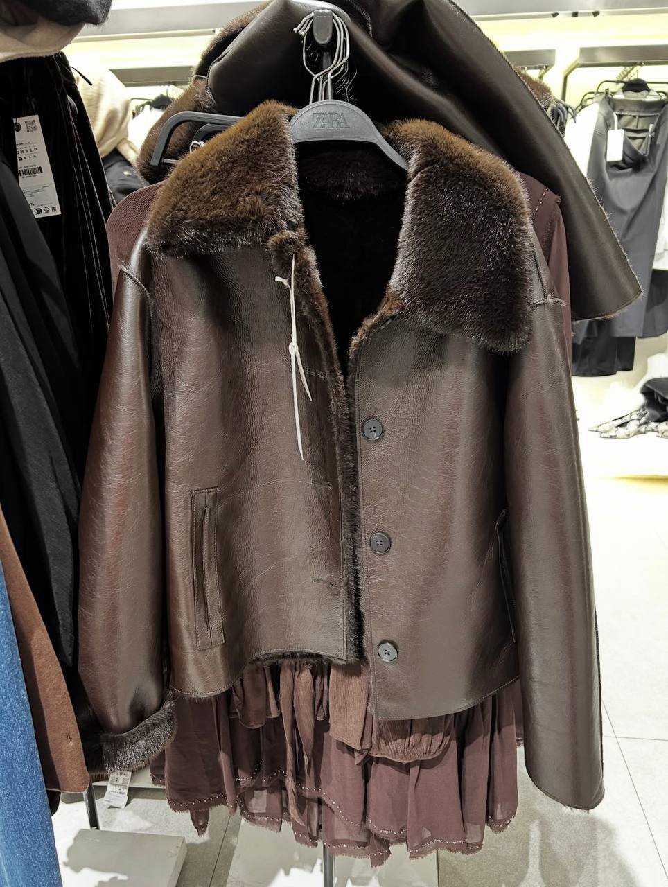 REVERSIBLE DOUBLE-FACED FAUX LEATHER JACKET