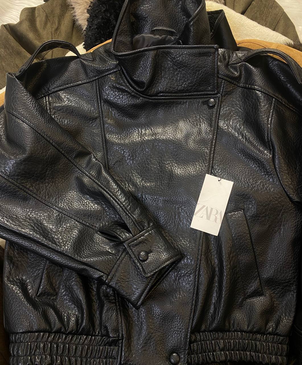 Z4RA ORIGINAL FAUX LEATHER BLACKJACKET