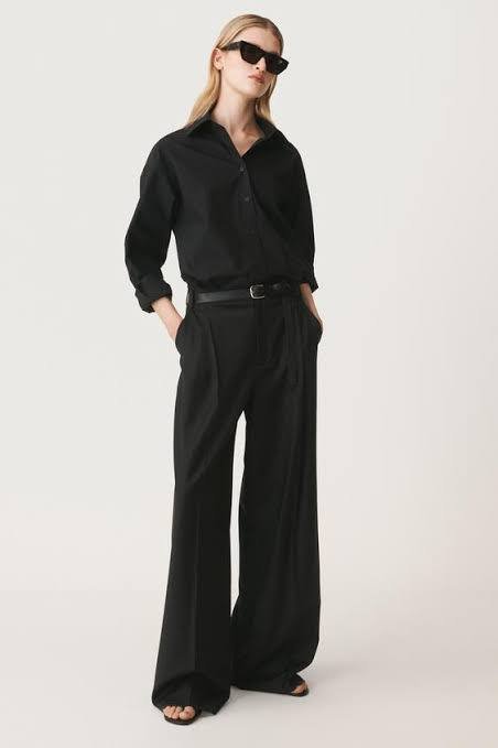 black poplin shirt