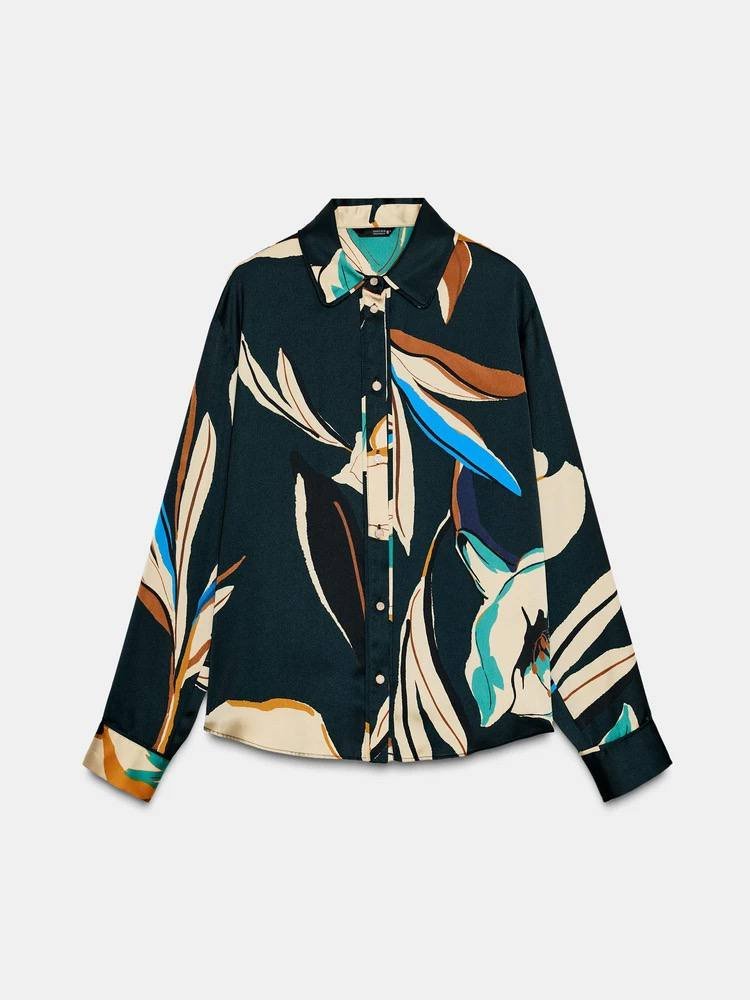 Satin Shirt - Flowery