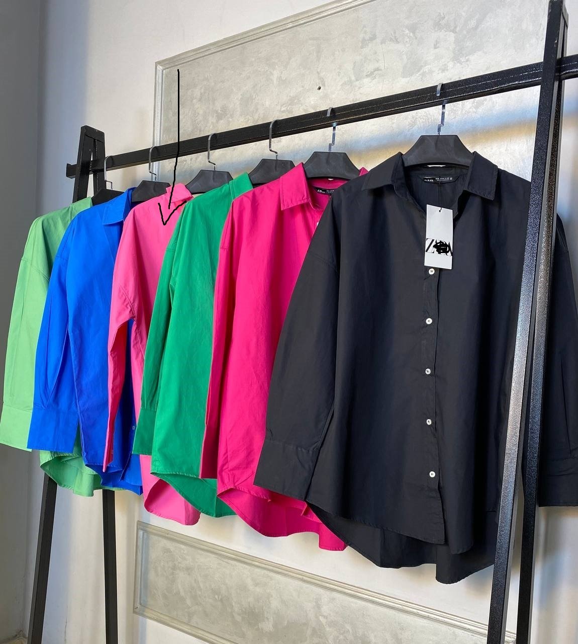 Pink poplin shirt