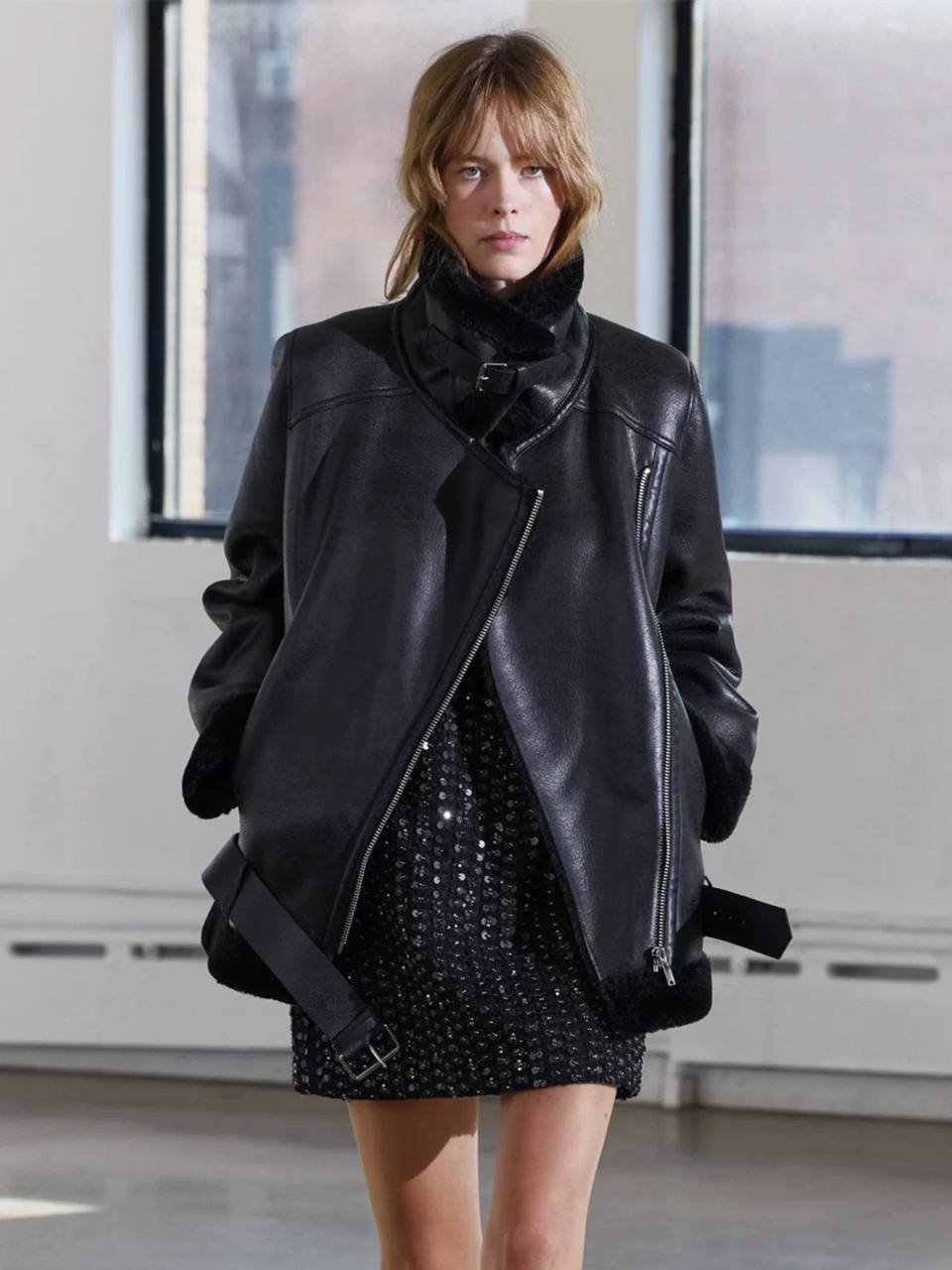 Z4RA ORIGINAL DOUBLE-FACED JACKET  DARK GREY