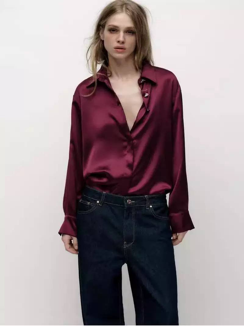 Satin Shirt - Flowery