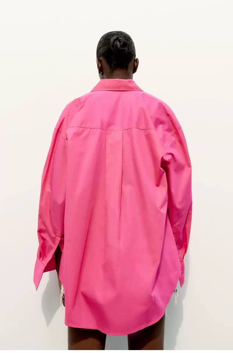 Pink poplin shirt