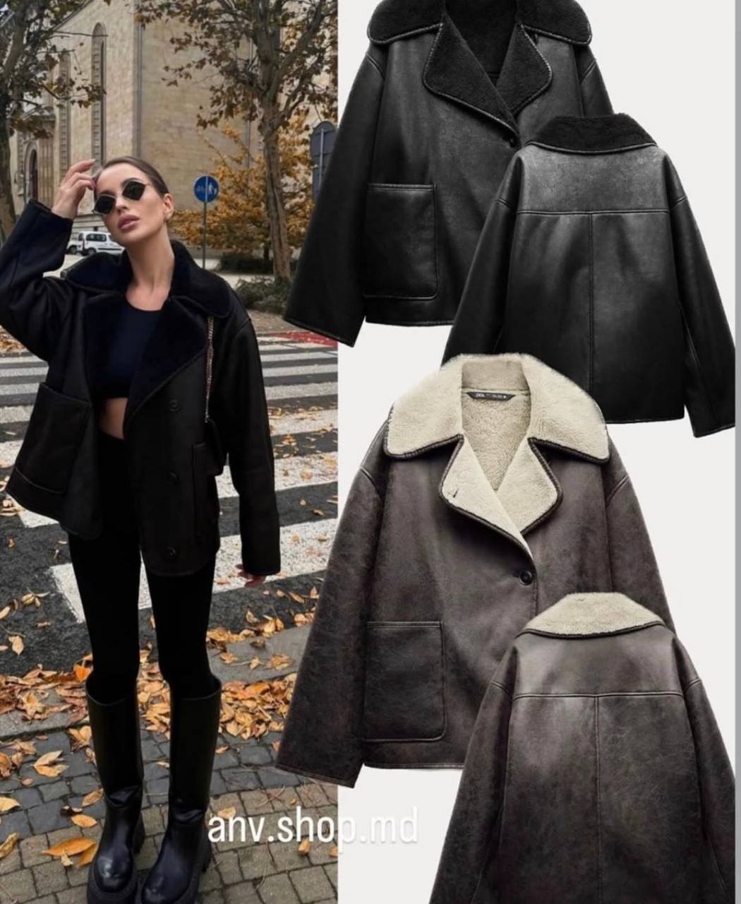 Z4RA ORIGINAL DOUBLE-FACED JACKET Black