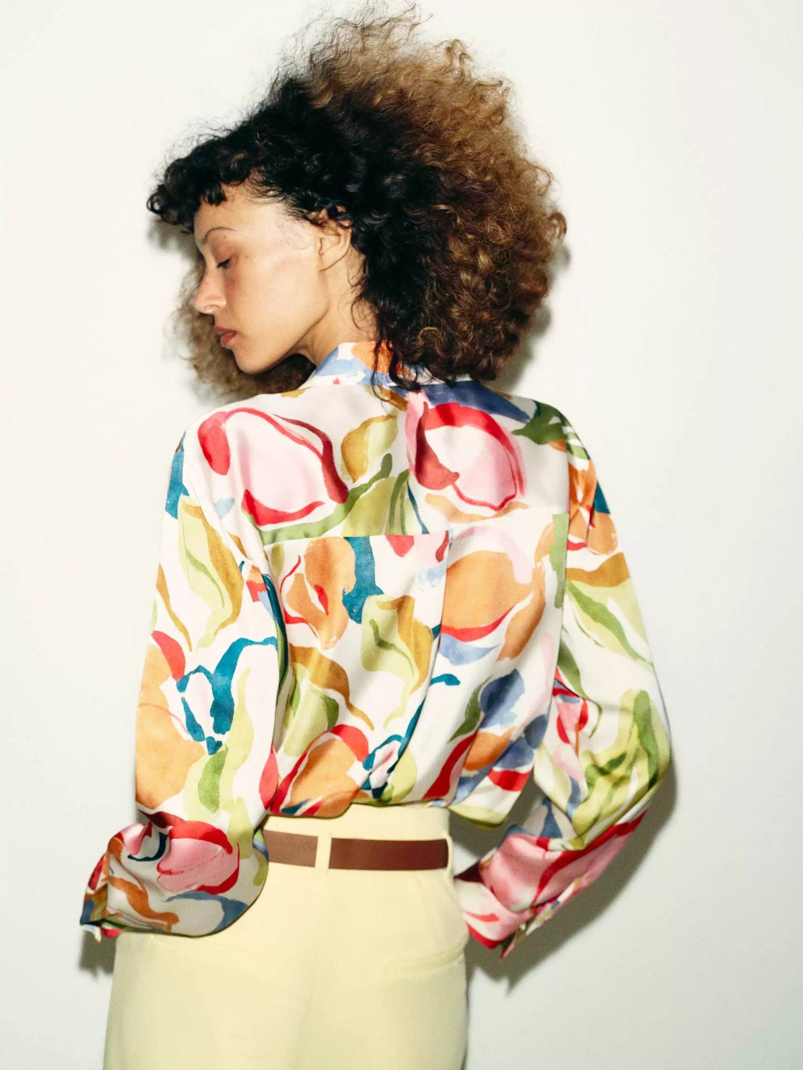 Satin Shirt - Flowery
