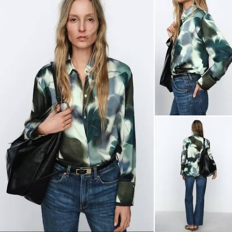 Satin Shirt - Flowery