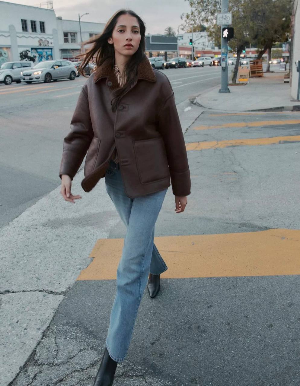 REVERSIBLE DOUBLE-FACED FAUX LEATHER JACKET