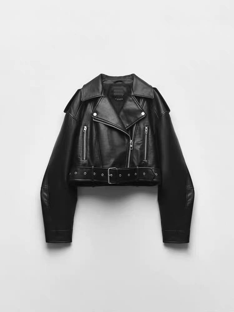 Zara Leather Jacket crop jacket